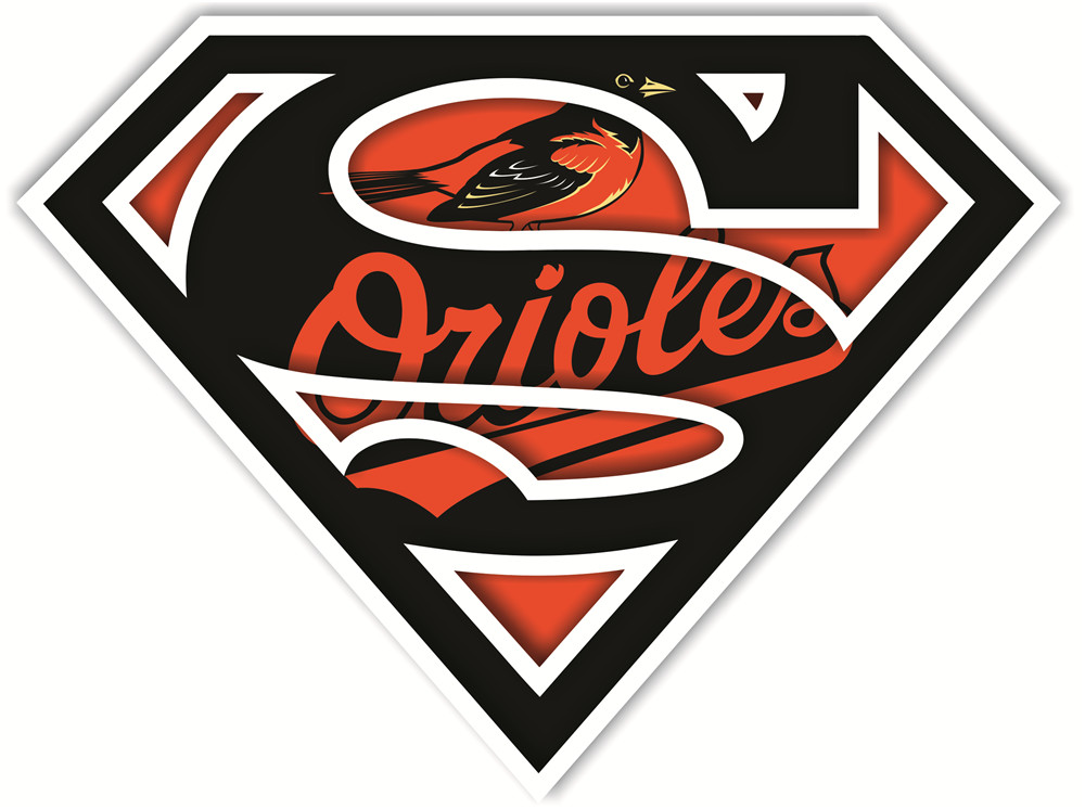 Baltimore Orioles superman logos fabric transfer